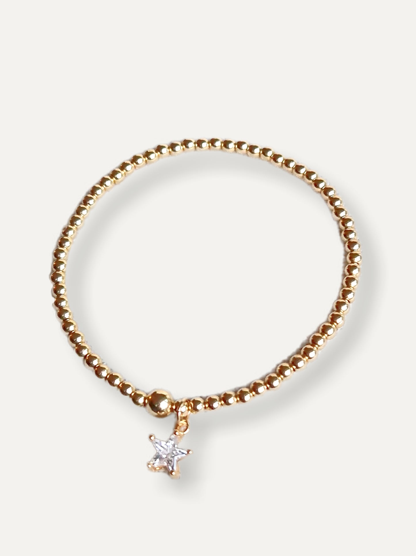 Gold Bobble Bracelet - Crystal Star