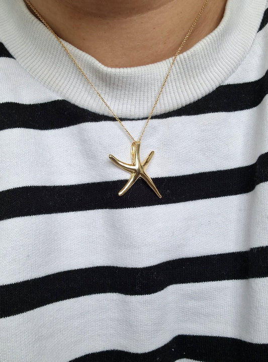 Luxury Gold Necklace - 24kt Gold Plated Starfish
