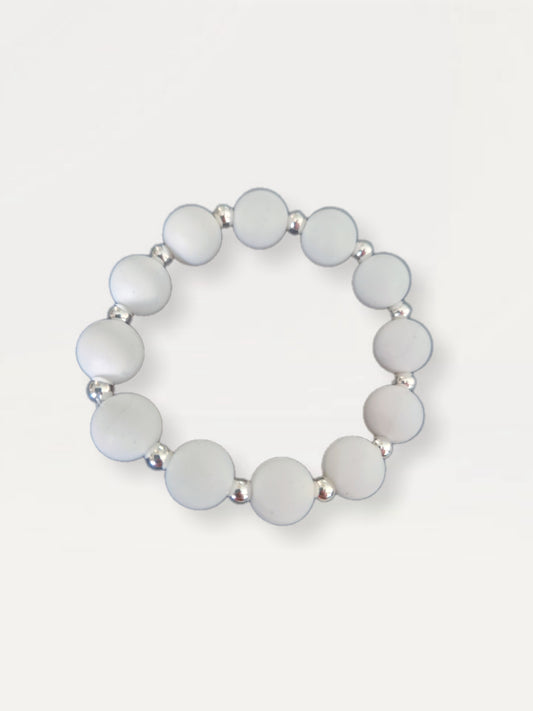 Sterling Silver & Silicone Bracelet