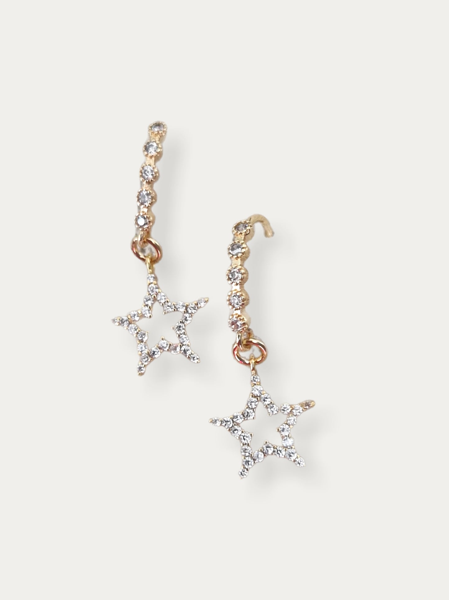 Crystal Hook Earring - Crystal Star