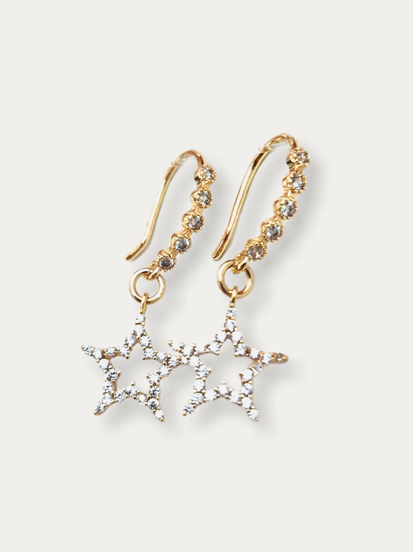 Crystal Hook Earring - Crystal Star