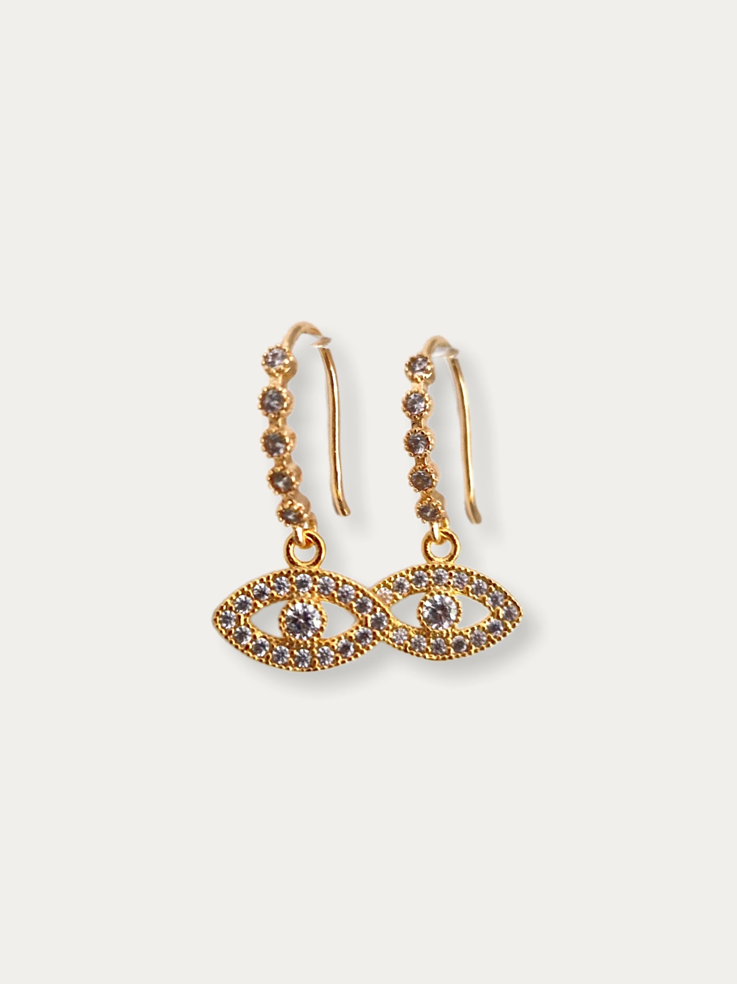 Crystal Hook Earring - Crystal Eye