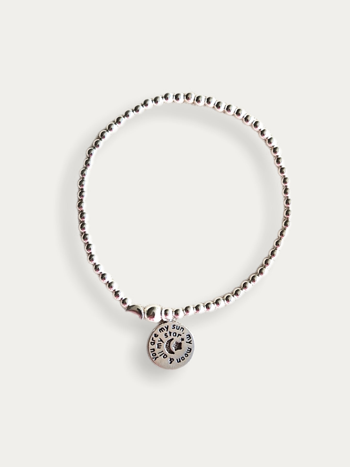 Silver Bobble Bracelet - Inscripture