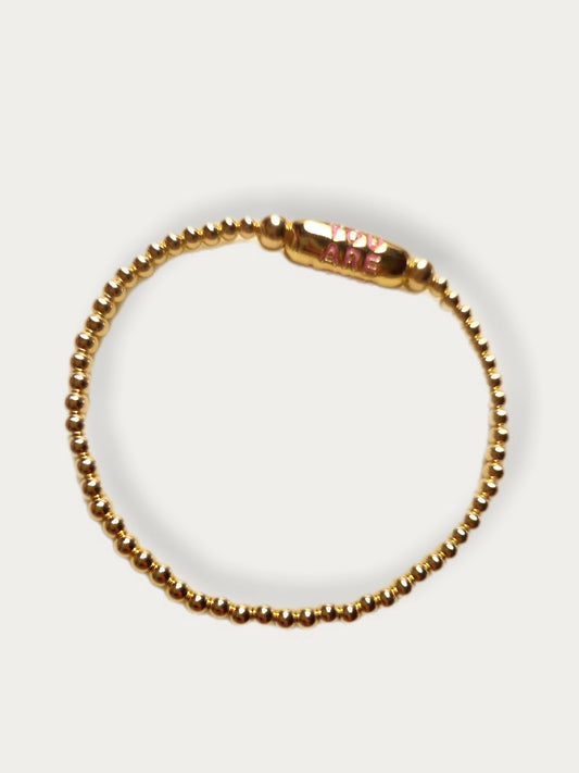 Gold Bobble Bracelet - 'You are Loved'